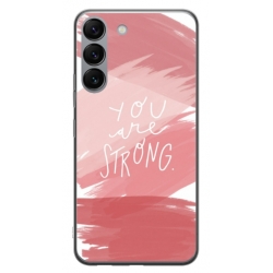 Husa personalizata tip carcasa HQPrint pentru Samsung Galaxy S23 Plus, model You are Strong, multicolor, S1D1M0275