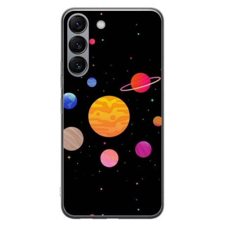 Husa personalizata tip carcasa HQPrint pentru Samsung Galaxy S23 Plus, model Colorful Galaxy, multicolor, S1D1M0283