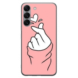 Husa personalizata tip carcasa HQPrint pentru Samsung Galaxy S23 Plus, model Heart Snap, multicolor, S1D1M0285