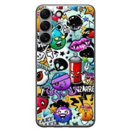 Husa personalizata tip carcasa HQPrint pentru Samsung Galaxy S23 Plus, model Grafitti, multicolor, S1D1M0289