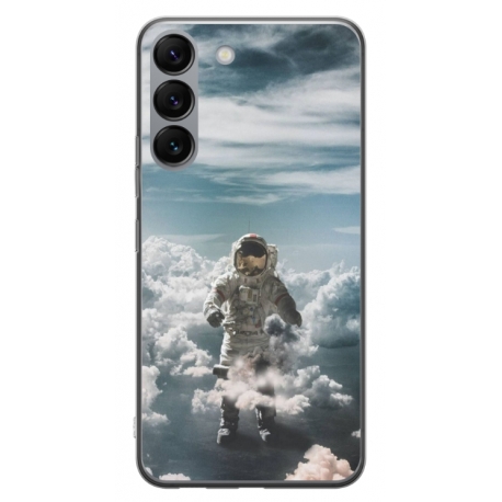 Husa personalizata tip carcasa HQPrint pentru Samsung Galaxy S23 Plus, model Astronaut in the Clouds, multicolor, S1D1M0290