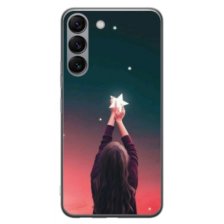 Husa personalizata tip carcasa HQPrint pentru Samsung Galaxy S23 Plus, model Star stealing, multicolor, S1D1M0292