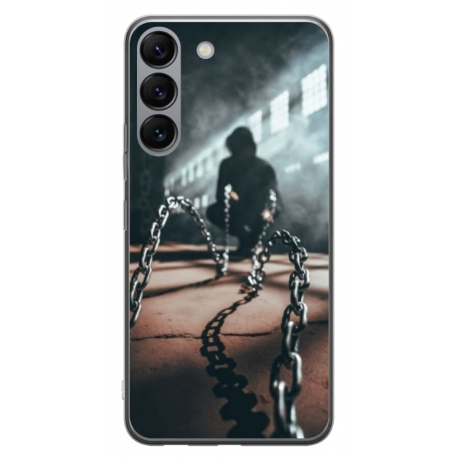 Husa personalizata tip carcasa HQPrint pentru Samsung Galaxy S23 Plus, model Chain Man, multicolor, S1D1M0296