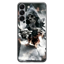 Husa personalizata tip carcasa HQPrint pentru Samsung Galaxy S23 Plus, model Skeleton Cards, multicolor, S1D1M0301