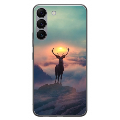 Husa personalizata tip carcasa HQPrint pentru Samsung Galaxy S23 Plus, model Antlers, multicolor, S1D1M0303