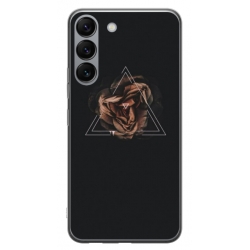 Husa personalizata tip carcasa HQPrint pentru Samsung Galaxy S23 Plus, model Triangle Rose, multicolor, S1D1M0316