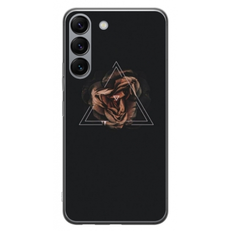 Husa personalizata tip carcasa HQPrint pentru Samsung Galaxy S23 Plus, model Triangle Rose, multicolor, S1D1M0316