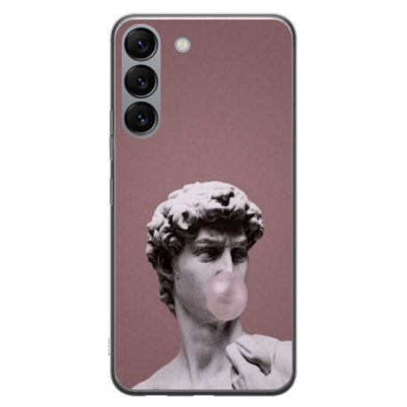 Husa personalizata tip carcasa HQPrint pentru Samsung Galaxy S23 Plus, model Bubble Gum Statue, multicolor, S1D1M0317