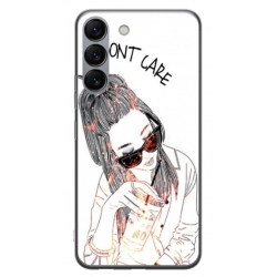 Husa personalizata tip carcasa HQPrint pentru Samsung Galaxy S23 Plus, model I dont care, multicolor, S1D1M0320