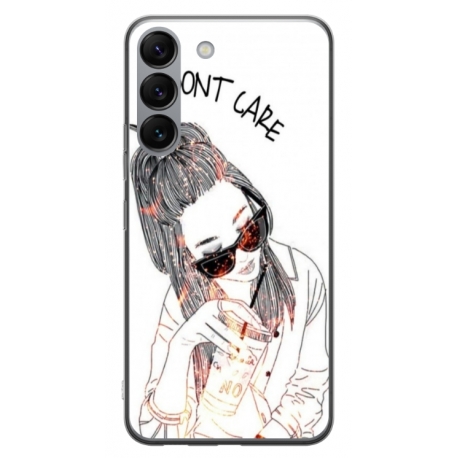 Husa personalizata tip carcasa HQPrint pentru Samsung Galaxy S23 Plus, model I dont care, multicolor, S1D1M0320