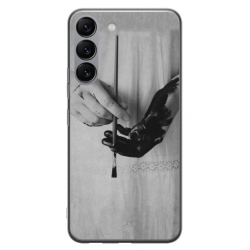 Husa personalizata tip carcasa HQPrint pentru Samsung Galaxy S23 Plus, model Black Paint, multicolor, S1D1M0336