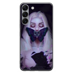 Husa personalizata tip carcasa HQPrint pentru Samsung Galaxy S23 Plus, model Butterfly Mouth 1, multicolor, S1D1M0351