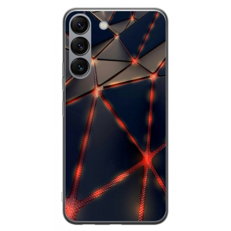 Husa personalizata tip carcasa HQPrint pentru Samsung Galaxy S23 Plus, model Lava Triangles, multicolor, S1D1M0367