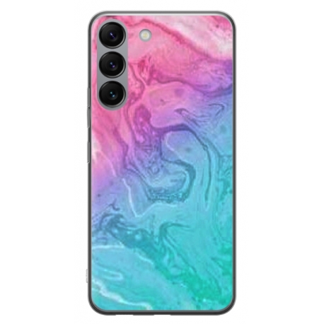 Husa personalizata tip carcasa HQPrint pentru Samsung Galaxy S23 Plus, model Colorful Mess, multicolor, S1D1M0374