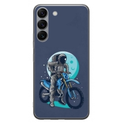 Husa personalizata tip carcasa HQPrint pentru Samsung Galaxy S23 Plus, model Biker Astronaout, multicolor, S1D1M0375