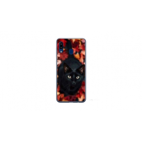 Husa personalizata tip carcasa HQPrint pentru Samsung Galaxy A20e, model Black Cat 3, multicolor, S1D1M0017