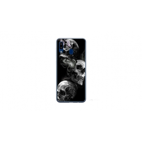 Husa personalizata tip carcasa HQPrint pentru Samsung Galaxy A20e, model Skulls, multicolor, S1D1M0032