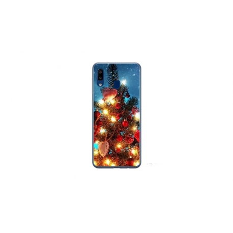 Husa personalizata tip carcasa HQPrint pentru Samsung Galaxy A20e, model Christmas Tree 2, multicolor, S1D1M0058