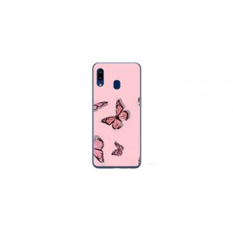 Husa personalizata tip carcasa HQPrint pentru Samsung Galaxy A20e, model Butterfly 7, multicolor, S1D1M0076