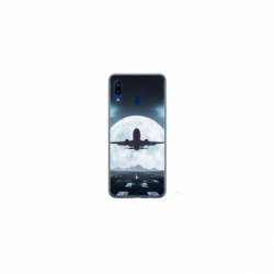 Husa personalizata tip carcasa HQPrint pentru Samsung Galaxy A20e, model Moon Landing, multicolor, S1D1M0077