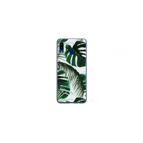 Husa personalizata tip carcasa HQPrint pentru Samsung Galaxy A20e, model Leaf Design 3, multicolor, S1D1M0088