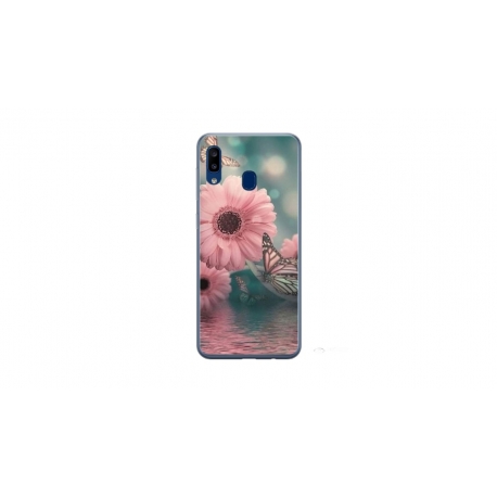 Husa personalizata tip carcasa HQPrint pentru Samsung Galaxy A20e, model Flowers 7, multicolor, S1D1M0140