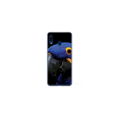 Husa personalizata tip carcasa HQPrint pentru Samsung Galaxy A20e, model Blue Parrot, multicolor, S1D1M0145
