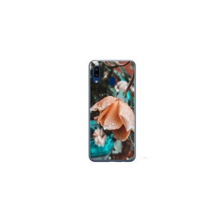 Husa personalizata tip carcasa HQPrint pentru Samsung Galaxy A20e, model Flowers 10, multicolor, S1D1M0149