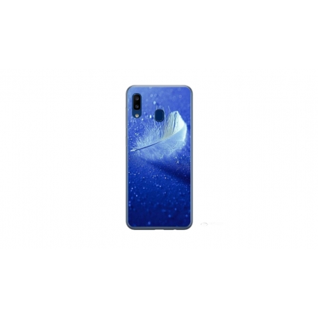 Husa personalizata tip carcasa HQPrint pentru Samsung Galaxy A20e, model Pana, multicolor, S1D1M0236