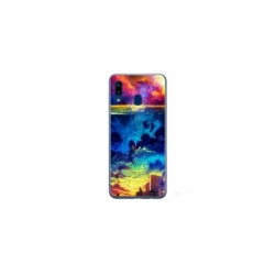 Husa personalizata tip carcasa HQPrint pentru Samsung Galaxy A20e, model Abstract City, multicolor, S1D1M0263