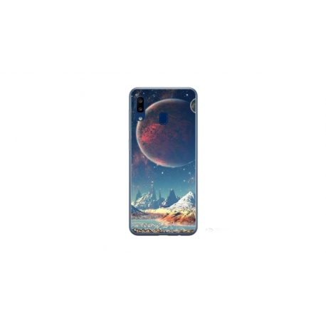 Husa personalizata tip carcasa HQPrint pentru Samsung Galaxy A20e, model Alien Planet, multicolor, S1D1M0264