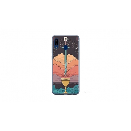 Husa personalizata tip carcasa HQPrint pentru Samsung Galaxy A20e, model Tarrot, multicolor, S1D1M0267