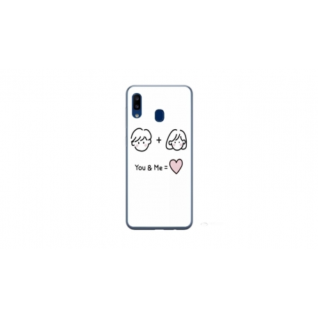 Husa personalizata tip carcasa HQPrint pentru Samsung Galaxy A20e, model You and Me, multicolor, S1D1M0274