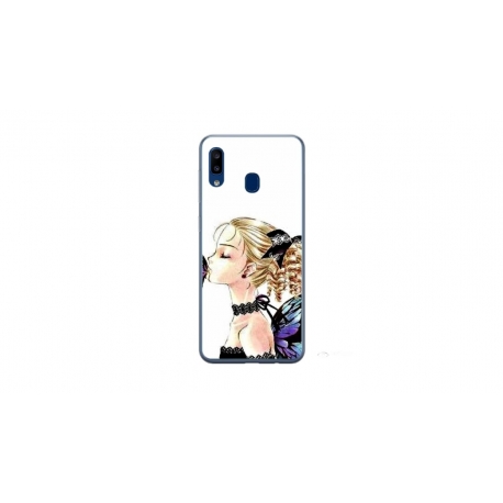Husa personalizata tip carcasa HQPrint pentru Samsung Galaxy A20e, model Butterfly Fairy, multicolor, S1D1M0294