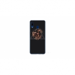 Husa personalizata tip carcasa HQPrint pentru Samsung Galaxy A20e, model Triangle Rose, multicolor, S1D1M0316