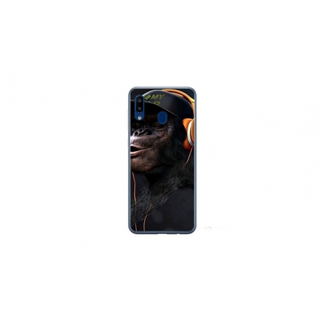 Husa personalizata tip carcasa HQPrint pentru Samsung Galaxy A20e, model Monkey, multicolor, S1D1M0319
