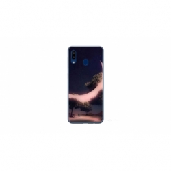 Husa personalizata tip carcasa HQPrint pentru Samsung Galaxy A20e, model Moon in the Trees, multicolor, S1D1M0331