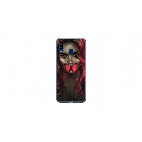 Husa personalizata tip carcasa HQPrint pentru Samsung Galaxy A20e, model Butterfly Mouth 2, multicolor, S1D1M0352