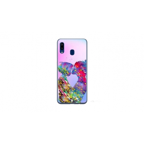 Husa personalizata tip carcasa HQPrint pentru Samsung Galaxy A20e, model Colorful Love, multicolor, S1D1M0376