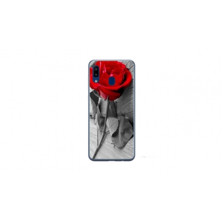 Husa personalizata tip carcasa HQPrint pentru Samsung Galaxy A20e, model Rose, multicolor, S1D1M0384