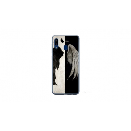 Husa personalizata tip carcasa HQPrint pentru Samsung Galaxy A40, model Angel Wings, multicolor, S1D1M0004