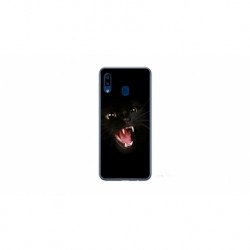 Husa personalizata tip carcasa HQPrint pentru Samsung Galaxy A40, model Black Cat 2, multicolor, S1D1M0016