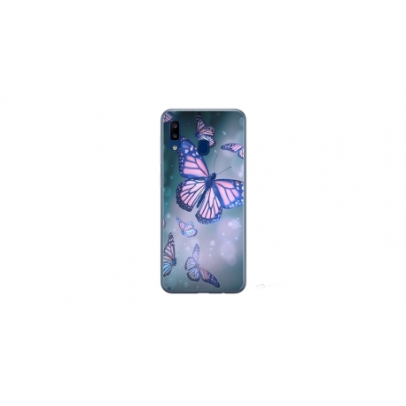 Husa personalizata tip carcasa HQPrint pentru Samsung Galaxy A40, model Butterfly 1, multicolor, S1D1M0028