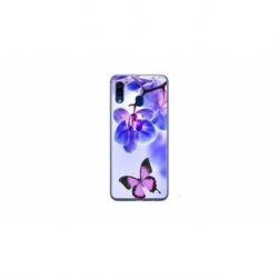 Husa personalizata tip carcasa HQPrint pentru Samsung Galaxy A40, model Butterfly 2, multicolor, S1D1M0029