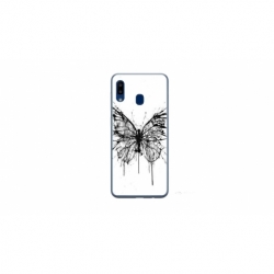 Husa personalizata tip carcasa HQPrint pentru Samsung Galaxy A40, model Butterfly 3, multicolor, S1D1M0030