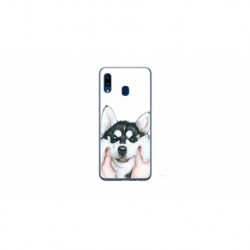 Husa personalizata tip carcasa HQPrint pentru Samsung Galaxy A40, model Fluffy Dog, multicolor, S1D1M0033