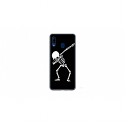 Husa personalizata tip carcasa HQPrint pentru Samsung Galaxy A40, model Dab Skeleton, multicolor, S1D1M0034