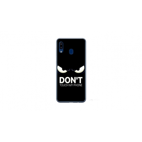 Husa personalizata tip carcasa HQPrint pentru Samsung Galaxy A40, model Dont touch my phone 1, multicolor, S1D1M0035