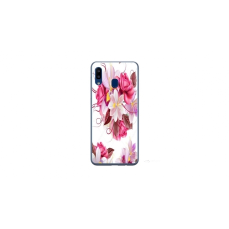 Husa personalizata tip carcasa HQPrint pentru Samsung Galaxy A40, model Flowers 4, multicolor, S1D1M0040