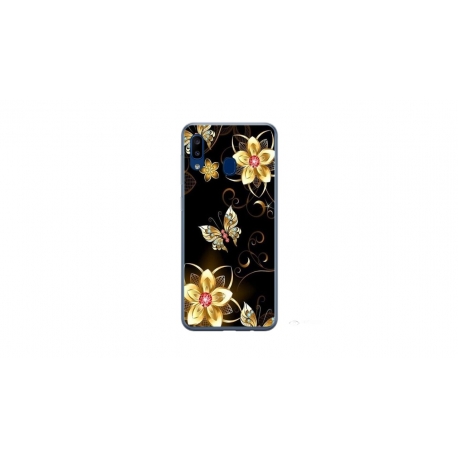 Husa personalizata tip carcasa HQPrint pentru Samsung Galaxy A40, model Butterfly 5, multicolor, S1D1M0042
